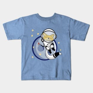 Funny Dog Astronaut Kids T-Shirt